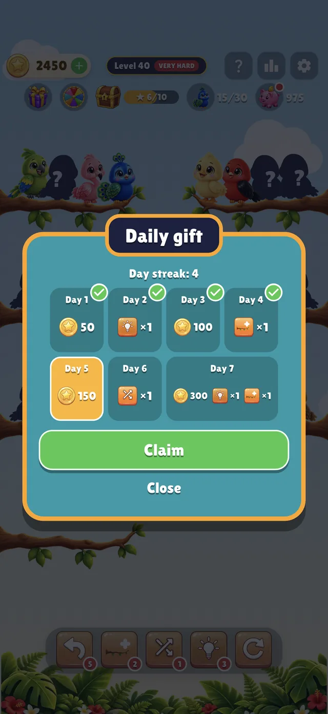 Daily rewards