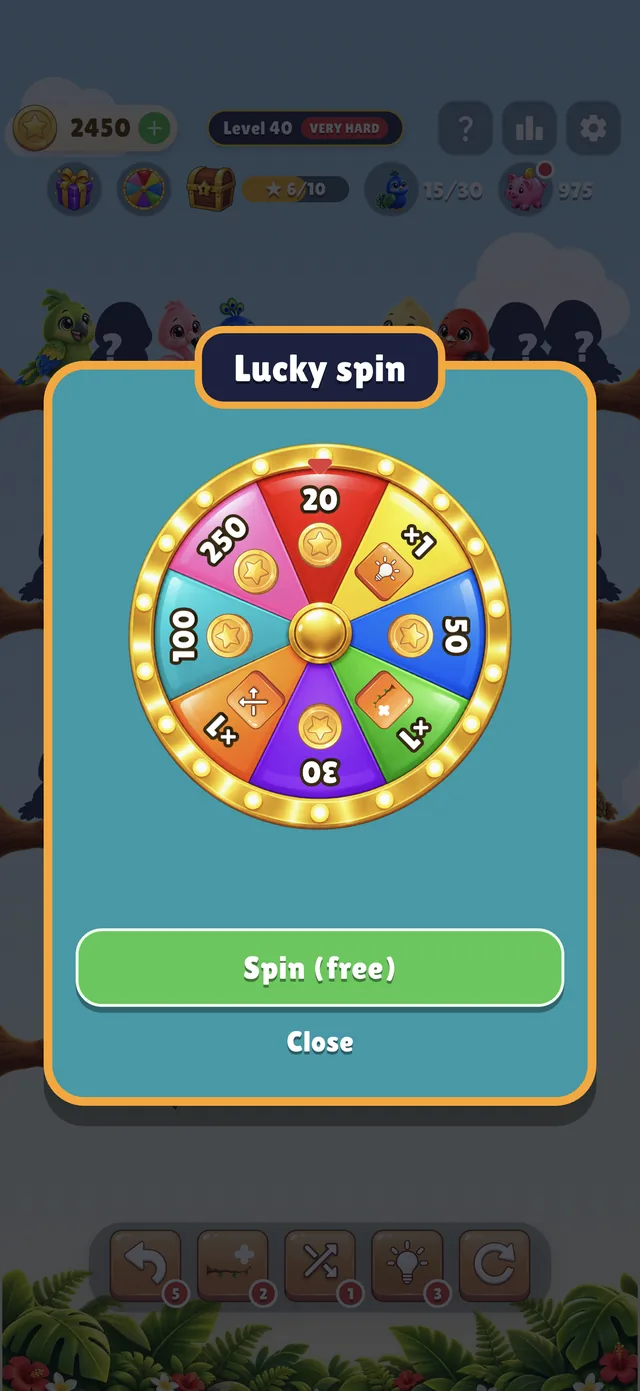 Spin for rewards