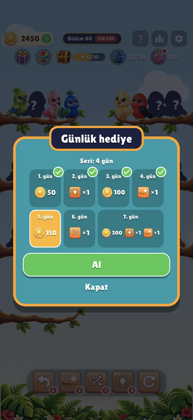 Günlük ödüller