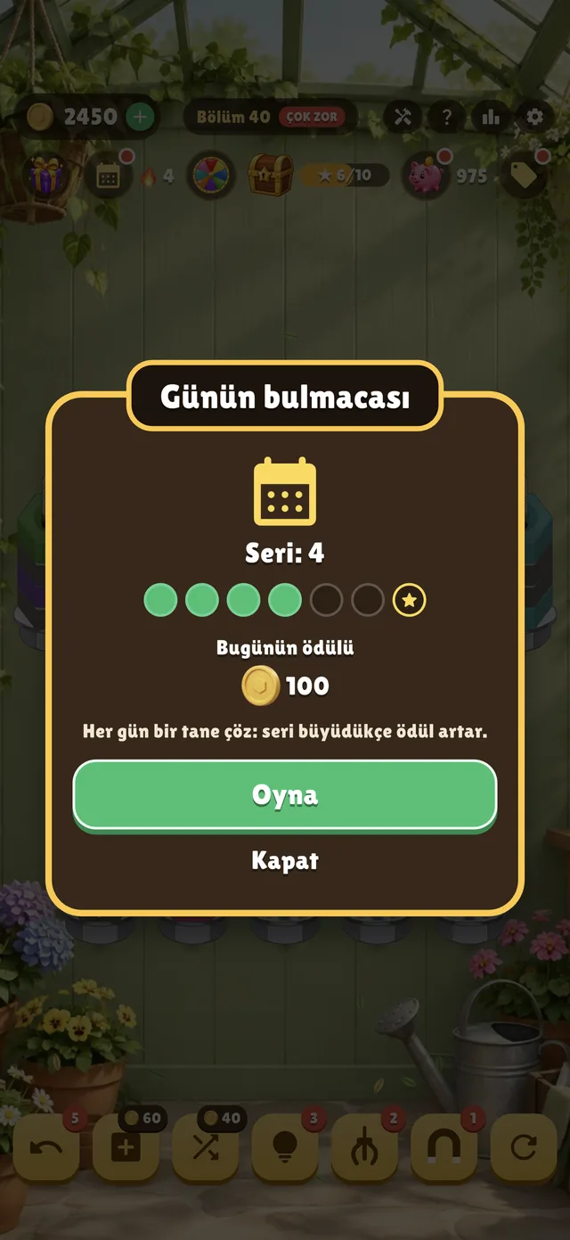 Günlük ödüller