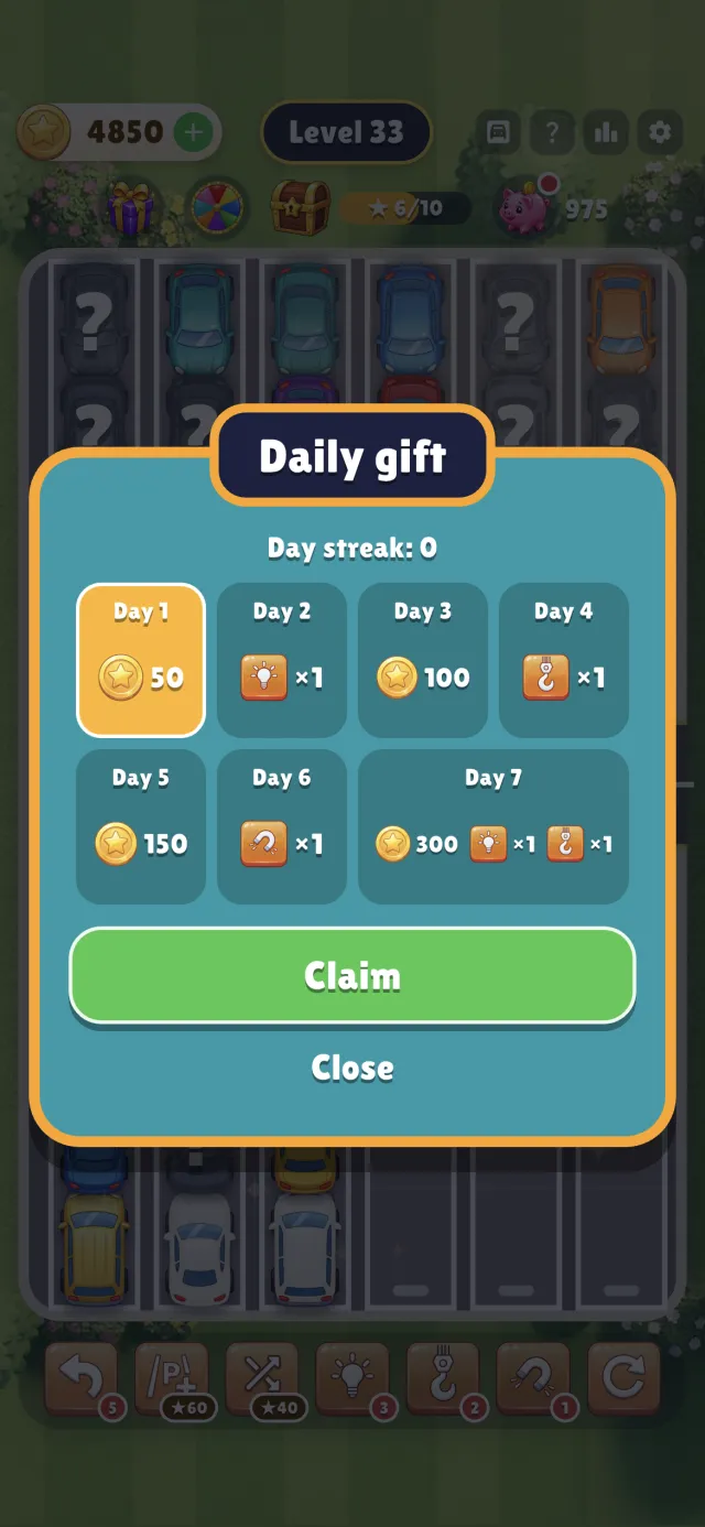 Daily rewards