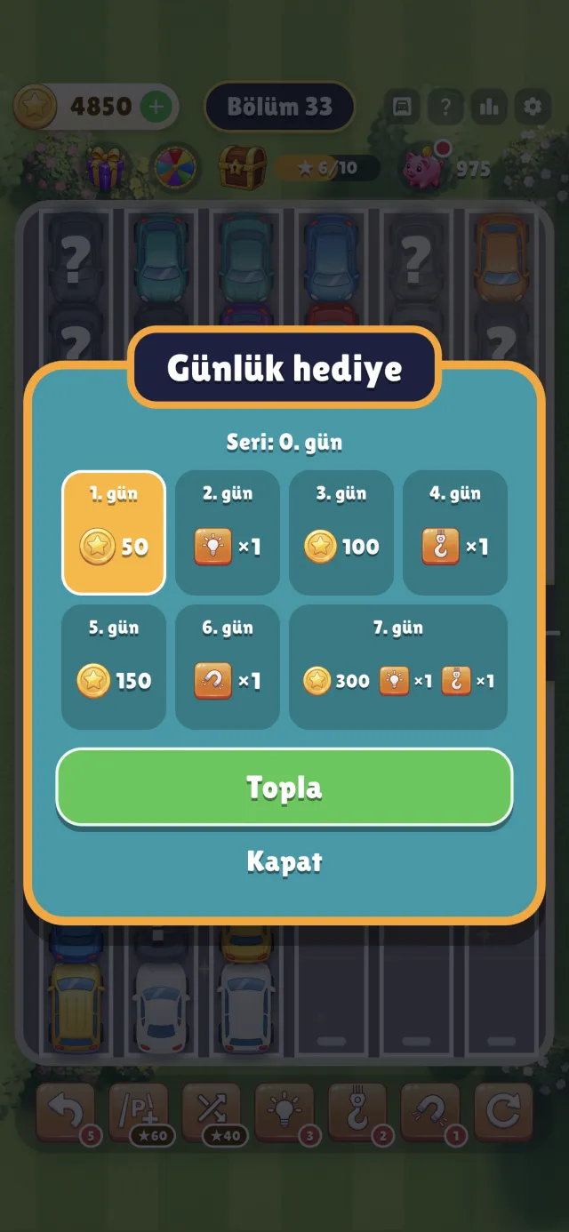 Günlük ödüller