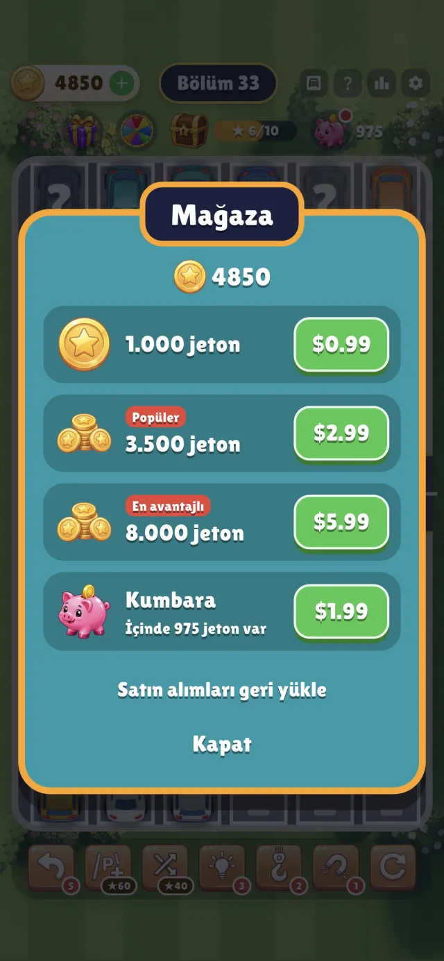 Jetonlar ve kumbara