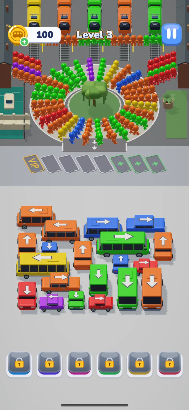 Three vehicle sizes
